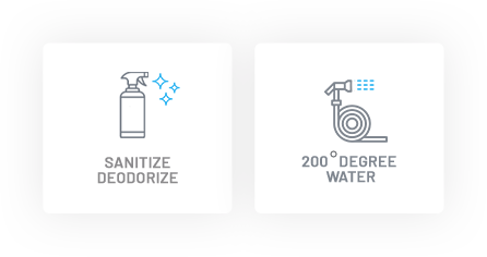 Sanitize & deodorize, 200° water